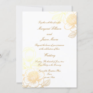 Elegante delikate Blume Hochzeit Einladung