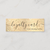 Elegante Delikate Gold Blätter mit gebürstetem Met Treuekarte (Vorderseite)