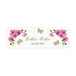 Elegante Delikate Lila Orchideen Bohemisch Botanis