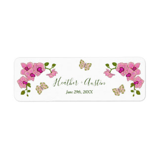 Elegante Delikate Lila Orchideen Bohemisch Botanis