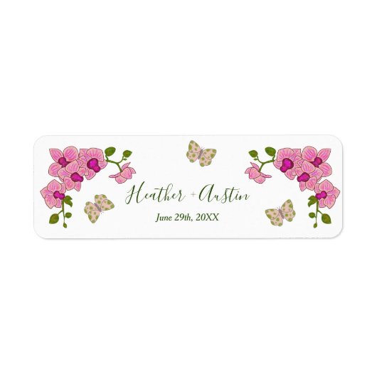 Elegante Delikate Lila Orchideen Bohemisch Botanis (Vorne)