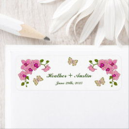 Elegante Delikate Lila Orchideen Bohemisch Botanis