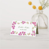 Elegante Delikate Lila Orchideen Bohemisch Platzkarte (Rückseite)