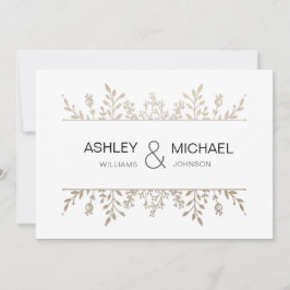 Elegante delikate Rose Goldene Chic Einladung Hoch