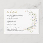 Elegante Delikate Wildblume Begleitkarte (Vorderseite)