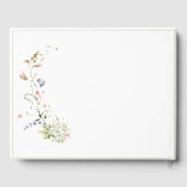 Elegante Delikate Wildblume Gästebuch (Rückseite)