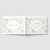 Elegante Delikate Wildblume Gästebuch (Voll)