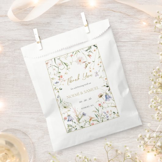 Elegante Delikate Wildblume Geschenktütchen (Ausgeschnitten)