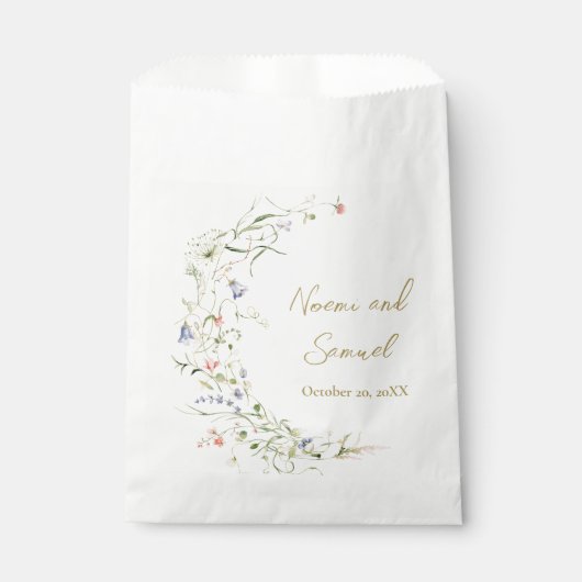 Elegante Delikate Wildblume Geschenktütchen (Vorderseite)