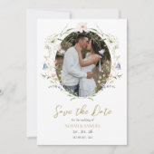 Elegante Delikate Wildblume Save The Date (Vorderseite)