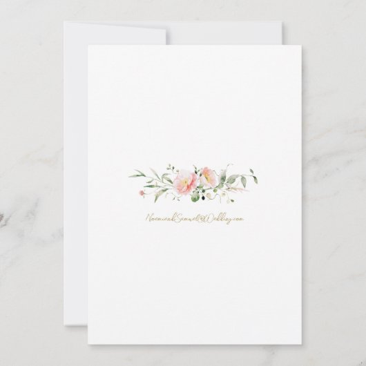 Elegante Delikate Wildblume Save The Date (Rückseite)