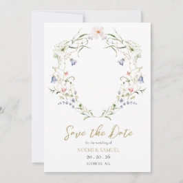 Elegante Delikate Wildblume Save The Date