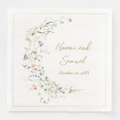 Elegante Delikate Wildblume Serviette (Vorderseite)