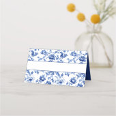 Elegante Delsoftware Floral Style Border Name Platzkarte (Vorderseite)