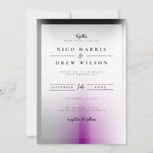 Elegante demisexuelle Pride-Hochzeit Einladung