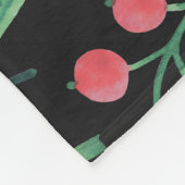 Elegante der Grün-Blätter-und Blumen-| Fleecedecke (Ecke)