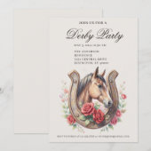 Elegante Derby-Party Einladung (Vorne/Hinten)