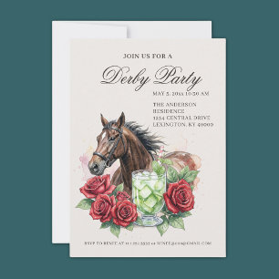 Elegante Derby-Party  Einladung