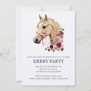 Elegante Derby-Party-Einladung mit Pferdeabbildung Einladung