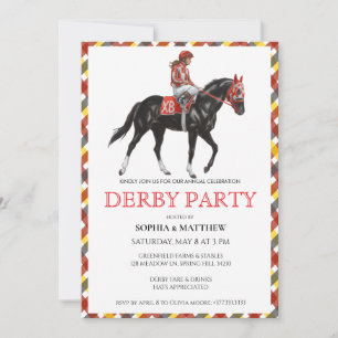 Elegante Derby-Pferderennen-Party-Einladung Einladung