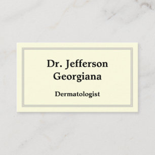 Elegante Dermatologe-Visitenkarte Visitenkarte