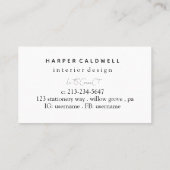 Elegante Design Business Card Visitenkarte (Rückseite)