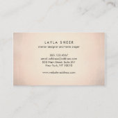 Elegante Design Rose Gold Streifen Visitenkarte (Rückseite)