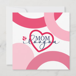Elegante Design Text Mama I Liebe Sie mit Herz Karte
