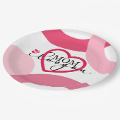 Elegante Design Text Mama I Liebe Sie mit Herz Pappteller (Schrägansicht)