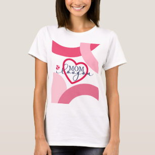 Elegante Design Text Mama I Liebe Sie mit Herz  T-Shirt