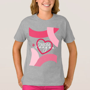 Elegante Design Text Mama I Liebe Sie mit Herz T-Shirt