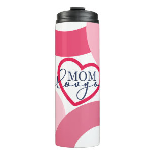 Elegante Design Text Mama I Liebe Sie mit Herz Thermosbecher