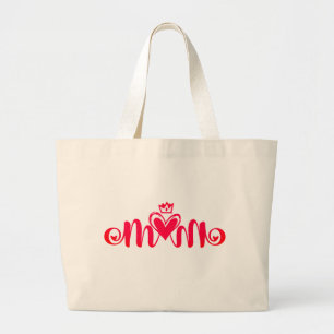 Elegante Design Text Mama mit Herz Jumbo Stoffbeutel