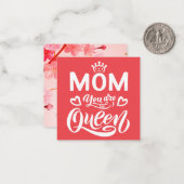 Elegante Design Typografie Mama Sie sind die König Mitteilungskarte (Vorderseite/Rückseite Beispiel)