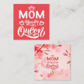 Elegante Design Typografie Mama Sie sind die König Mitteilungskarte (Vorne/Hinten)