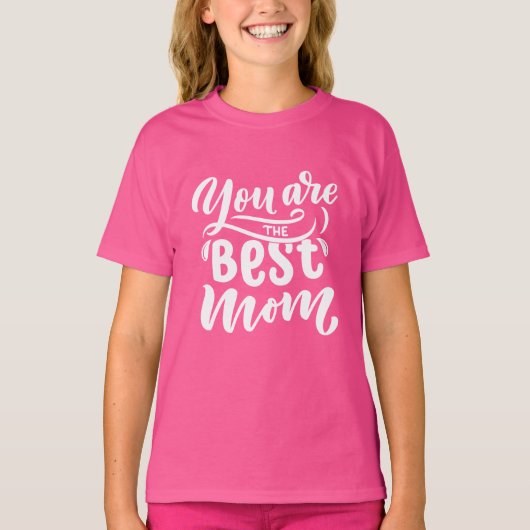 Elegante Design Typografie Sie sind die beste Mama T-Shirt (Vorderseite)