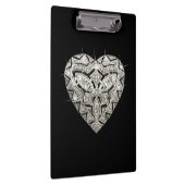 Elegante Designer Heart Clipboard Klemmbrett (Rechts)