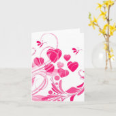 ELEGANTE DESIGNER HERZEN-MITTEILUNGSKARTEN KARTE (Gelbe Blume)