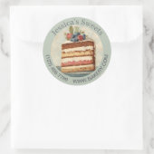 Elegante Dessert Baker Caterer Cupcake Bäckerei Runder Aufkleber (Tasche)