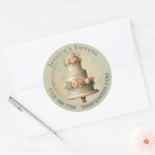 Elegante Dessert Baker Caterer Cupcake Bäckerei Runder Aufkleber (Umschlag)