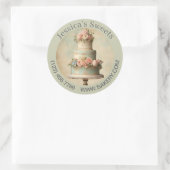 Elegante Dessert Baker Caterer Cupcake Bäckerei Runder Aufkleber (Tasche)