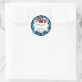 Elegante Desserts Bäckerei Verpackung Runder Aufkleber (Tasche)