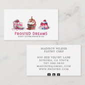 Elegante Desserts Catering Konditorei Koch Baker Visitenkarte (Vorne/Hinten)