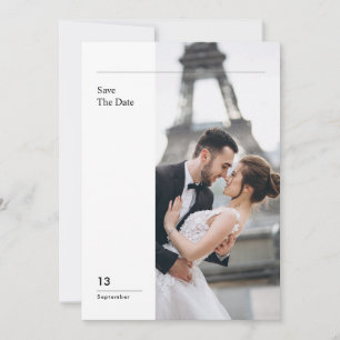 Elegante Destination-Hochzeitsfoto Save The Date Einladung