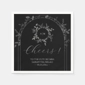 elegante Details Hochzeitskarte Serviette (Vorderseite)