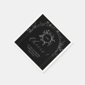 elegante Details Hochzeitskarte Serviette (Ecke)