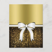 Elegante Details zu den Hochzeiten von White & Gol Begleitkarte (Rückseite)