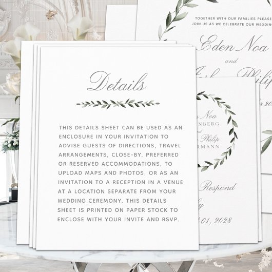 Elegante Details zu den traditionellen Olivenzweig