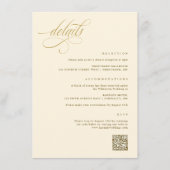 Elegante Details zu Hochzeiten und Hochzeiten Begleitkarte (Vorderseite)