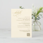 Elegante Details zu Hochzeiten und Hochzeiten Begleitkarte (Stehend Vorderseite)